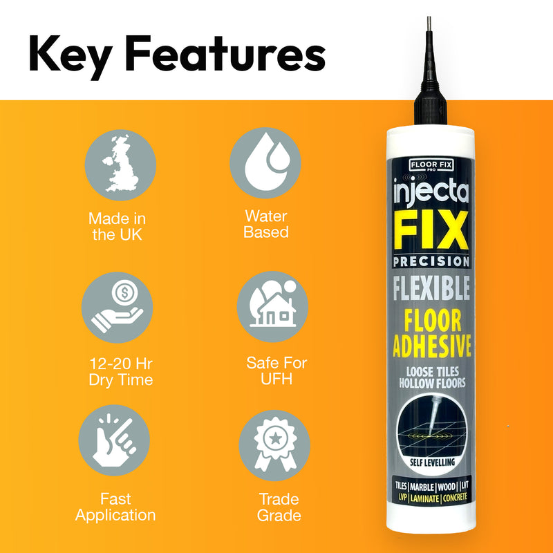 Laden Sie das Bild in Galerie -Viewer, Injectafix Pro 300ml - Bonding Adhesive For Loose Tiles & Hollow Floors - Floor Fix Pro Flooring Adhesives