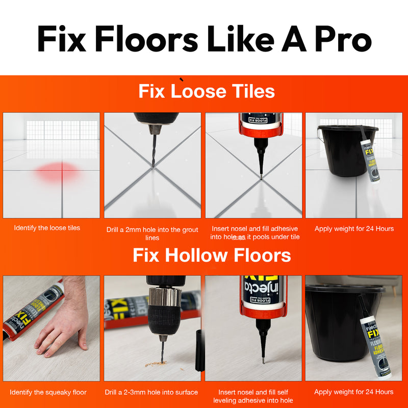 Laden Sie das Bild in Galerie -Viewer, Injectafix Pro 300ml - Bonding Adhesive For Loose Tiles & Hollow Floors - Floor Fix Pro Flooring Adhesives