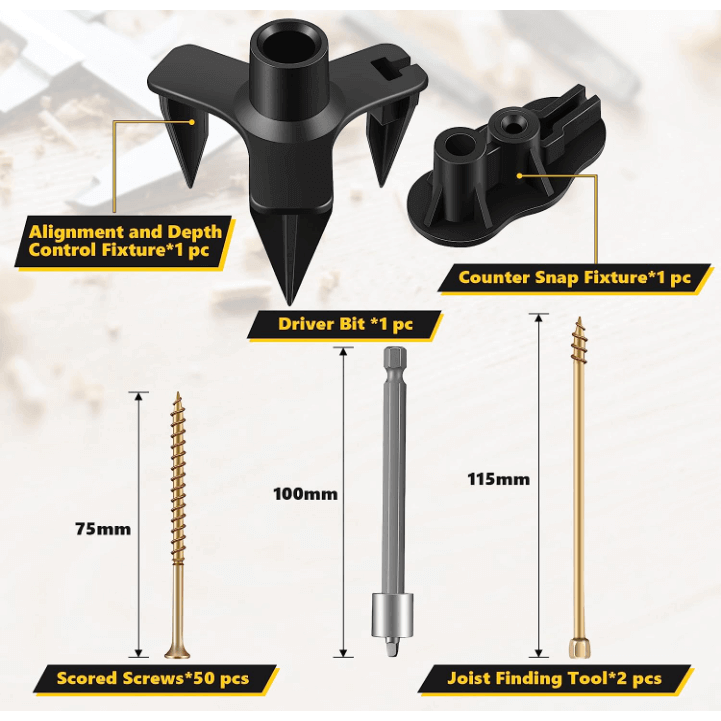 Laden Sie das Bild in Galerie -Viewer, Stop Squeak Repair Kit - Fix Creaky Wood and Carpeted Floors - Floor Fix Pro Squeaky Floor Repair