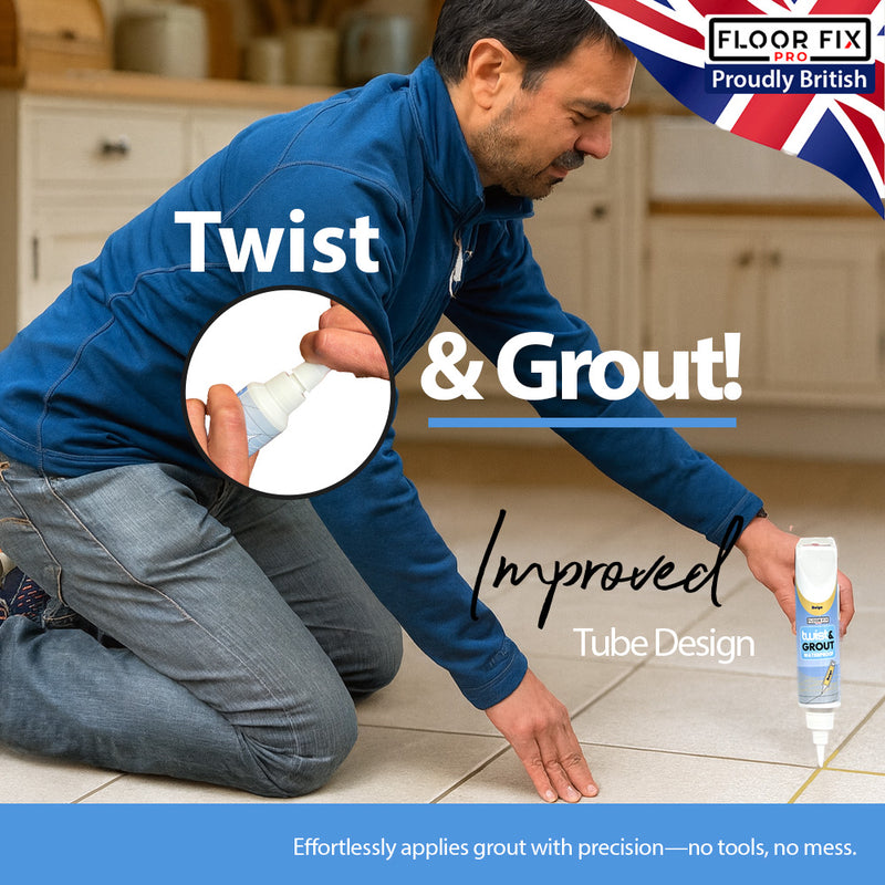 Laden Sie das Bild in Galerie -Viewer, Twist &amp; Grout - Tile Grout Revive And Restore Kit - Floor Fix Pro Loose Tile &amp; Hollow Floor Adhesive
