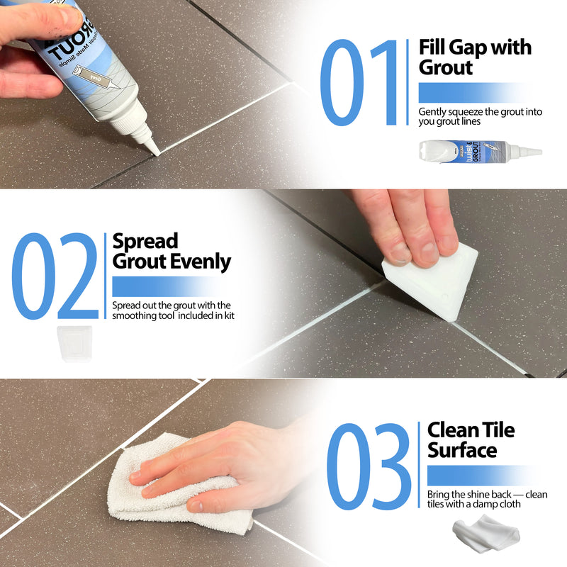 Laden Sie das Bild in Galerie -Viewer, Twist &amp; Grout - Tile Grout Revive And Restore Kit - Floor Fix Pro Loose Tile &amp; Hollow Floor Adhesive
