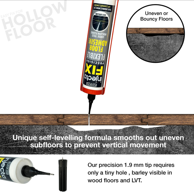 Laden Sie das Bild in Galerie -Viewer, Injectafix Precision -300ml - Floor Fix Pro Loose Tile &amp; Hollow Floor Adhesive
